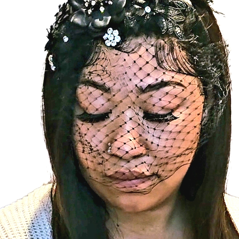 Elegant Black Veil Fascinator